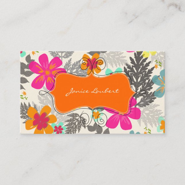 PixDezines Hawaiian Jungle/diy Background color Business Card (Front)