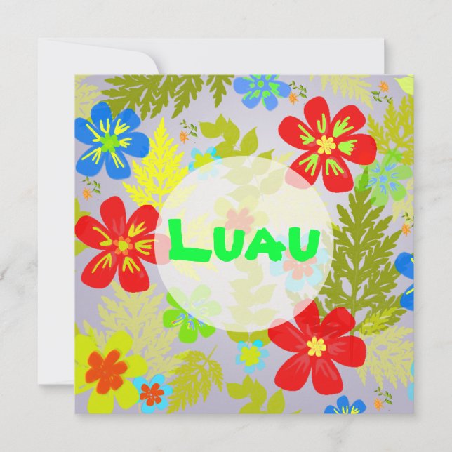 PixDezines hawaiian jungle/DIY background colour Invitation (Front)