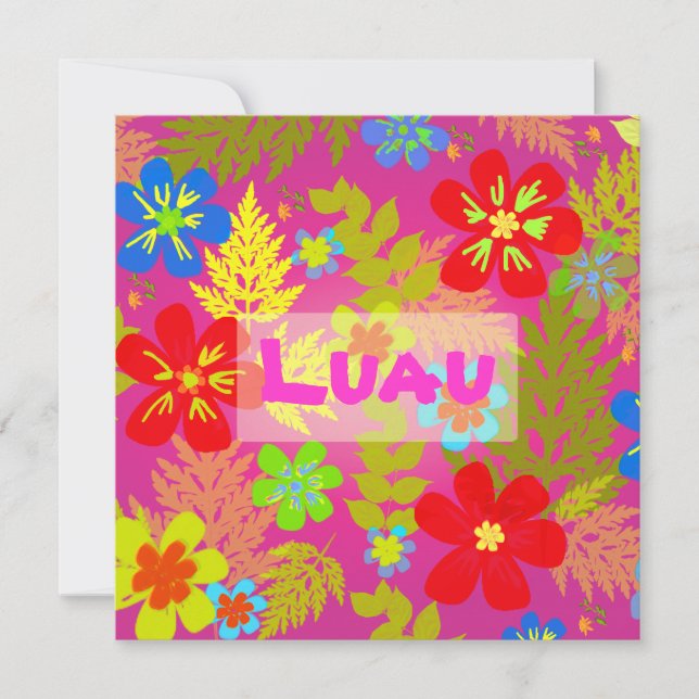 PixDezines hawaiian jungle/DIY background colour Invitation (Front)