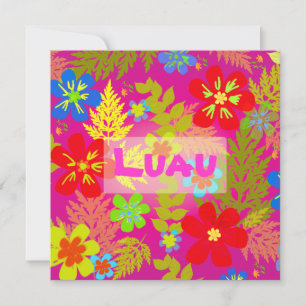 PixDezines hawaiian jungle/DIY background colour Invitation