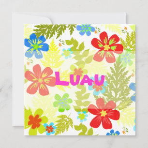 PixDezines hawaiian jungle/DIY background colour Invitation