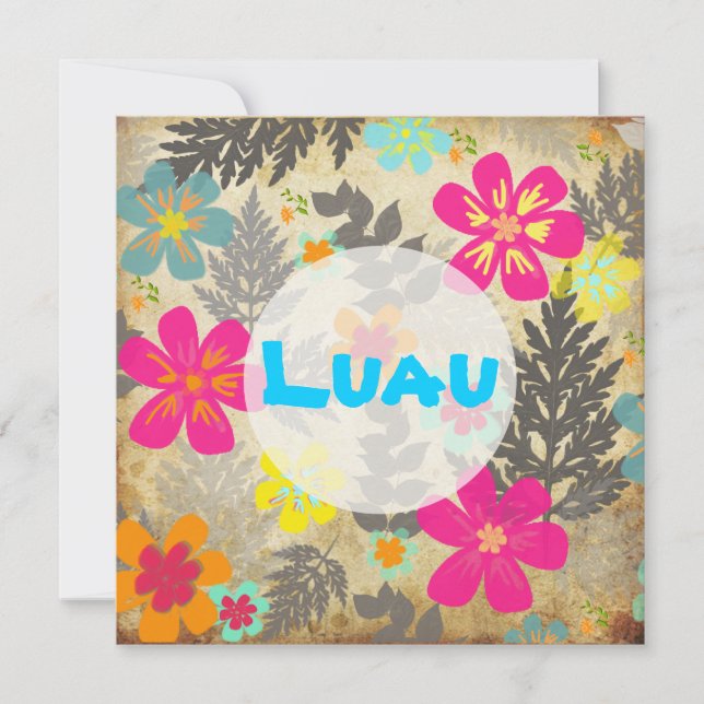 PixDezines hawaiian jungle/DIY background colour Invitation (Front)
