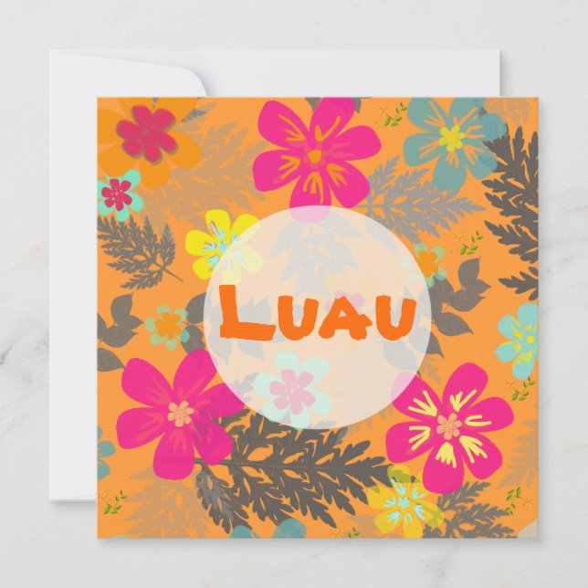 PixDezines hawaiian jungle/DIY background colour Invitation (Front)