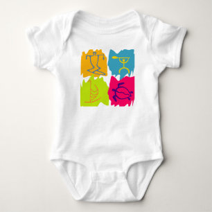 PixDezines Hawaiian Symbols Baby Bodysuit