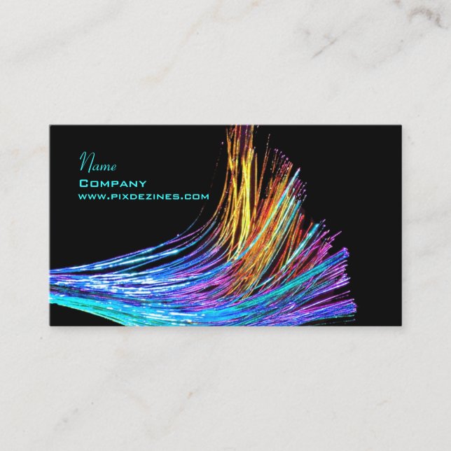 PixDezines Hi Tech / Fibre Optic / Copper Tone Business Card (Front)