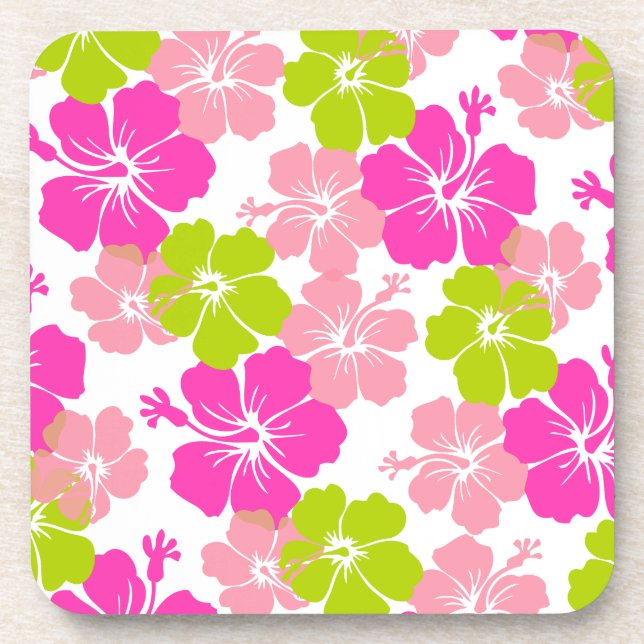 PixDezines hibiscus/diy background Coaster (Front)