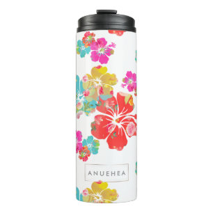 PixDezines Hibiscus/Orange/Yellow/Blue Thermal Tumbler