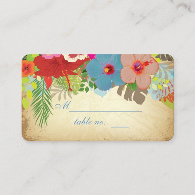PixDezines hibiscus wishing well chubby biz cards (Front)