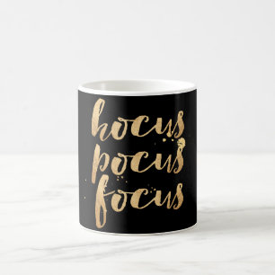 PixDezines Hocus/Pocus/Focus/Faux Gold/DIY Colour Coffee Mug