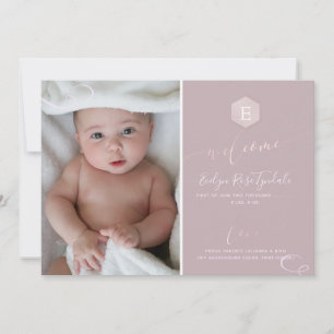 PixDezines Honeycomb Birth Announcement, Girl Announcement