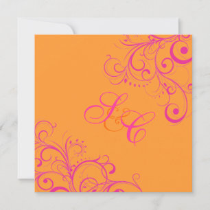 PixDezines Hot PInk Swirls/DIY background Invitation
