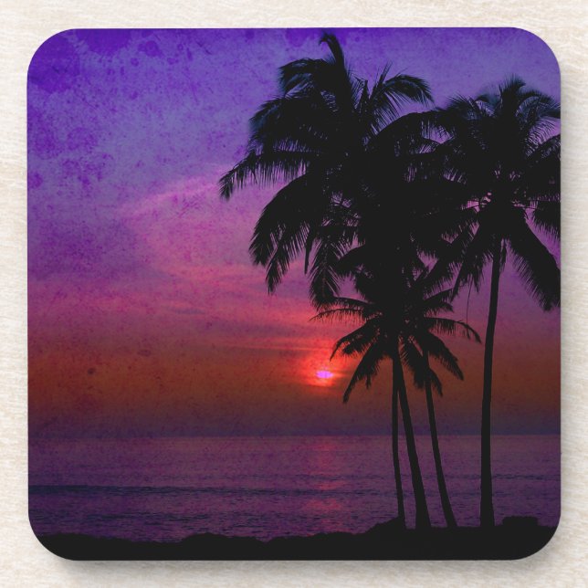 PixDezines hula sunset Coaster (Front)