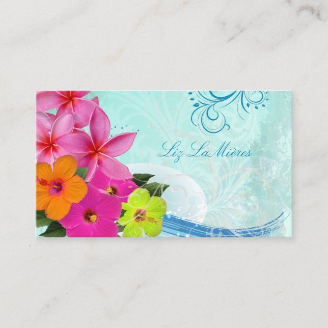 PixDezines hula waves Business Card (Front)