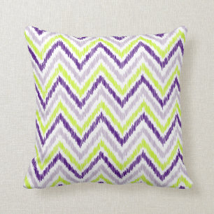 PixDezines ikat chevron/diy background colour Cushion