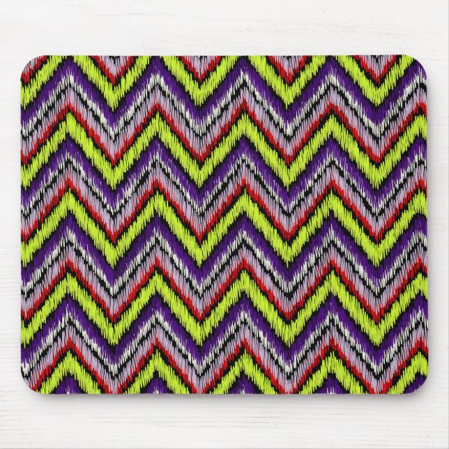 PixDezines ikat chevron/DIY background Mouse Mat (Front)