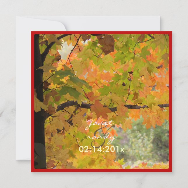 PixDezines In the Woods 2, diy fall events Invitation (Front)