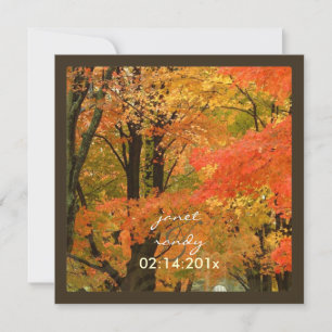 PixDezines in the woods, fall weddings/DIY events Invitation