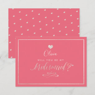 PixDezines Iridescent Blush Pink, Bridesmaid Invitation