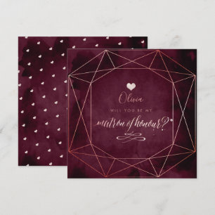 PixDezines Iridescent Blush Pink+Garnett, Matron Invitation