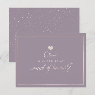 PixDezines Iridescent Blush Pink, Maid of Honour Invitation