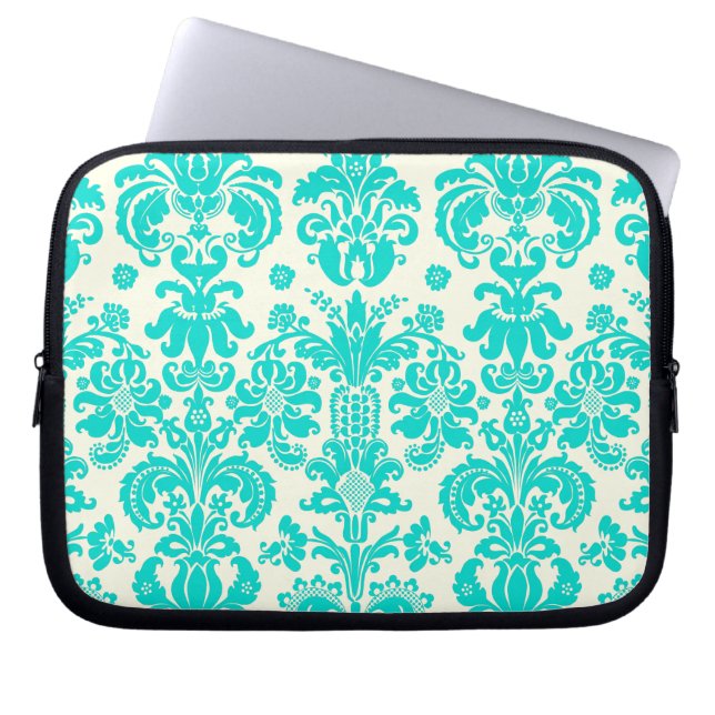 PixDezines Isabella Damask/DIY background colour! Laptop Sleeve (Front)