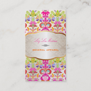 PixDezines isabella damask/multi colour Business Card