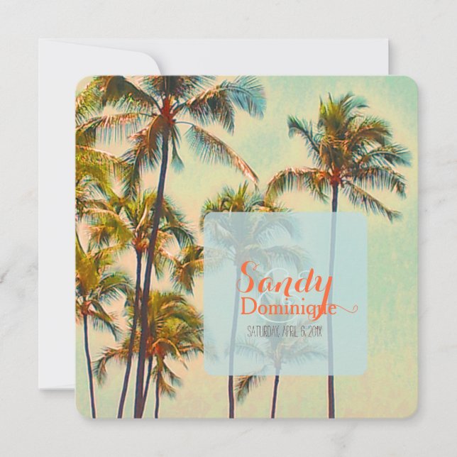 PixDezines kailua bay/tropical wedding Invitation (Front)