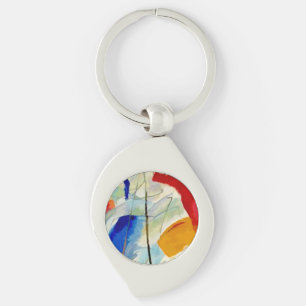 PixDezines Kandinsky 1913 Sea Battle Improv 31 Key Ring