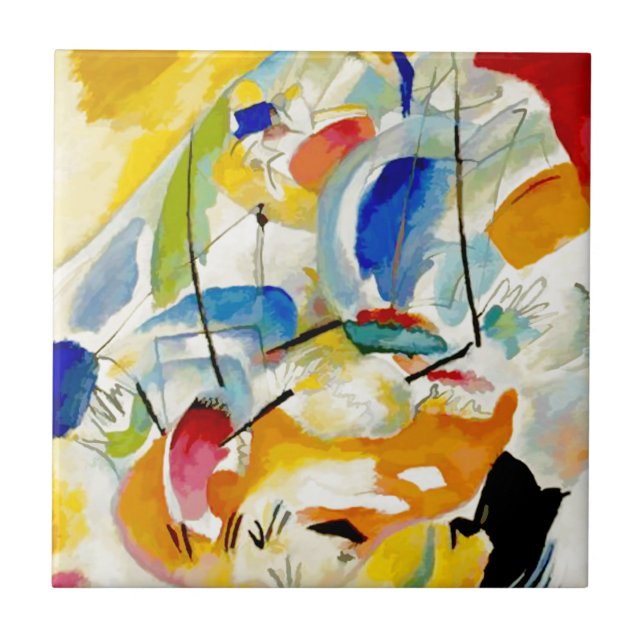 PixDezines Kandinsky 1913 Sea Battle Improv 31 Tile (Front)