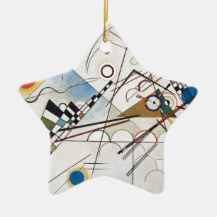 PixDezines Kandinsky 1923 Composition VIII Ceramic Tree Decoration