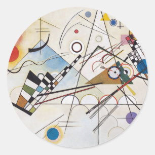 PixDezines Kandinsky 1923 Composition VIII Classic Round Sticker