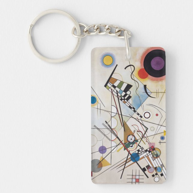 PixDezines Kandinsky 1923 Composition VIII Key Ring (Front)