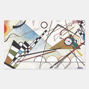 PixDezines Kandinsky 1923 Composition VIII Rectangular Sticker