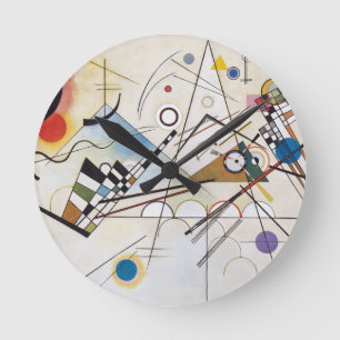 PixDezines Kandinsky 1923 Composition VIII Round Clock