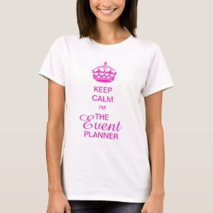 PixDezines Keep Calm/Pink Crown/DIY text T-Shirt