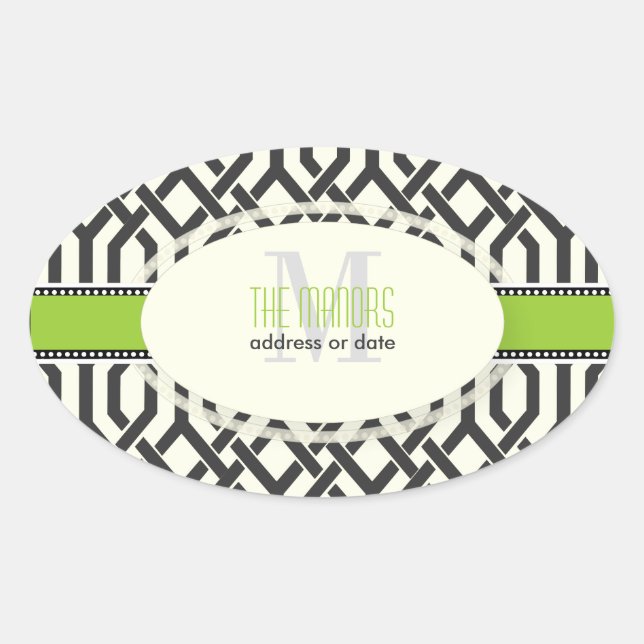PixDezines kew trellis/DIY colours Oval Sticker (Front)