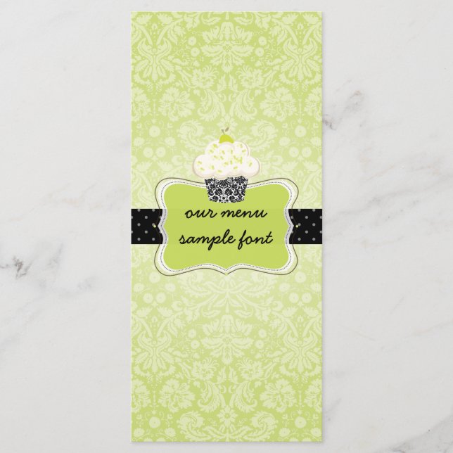 PixDezines key lime cupcakes menu (Front)