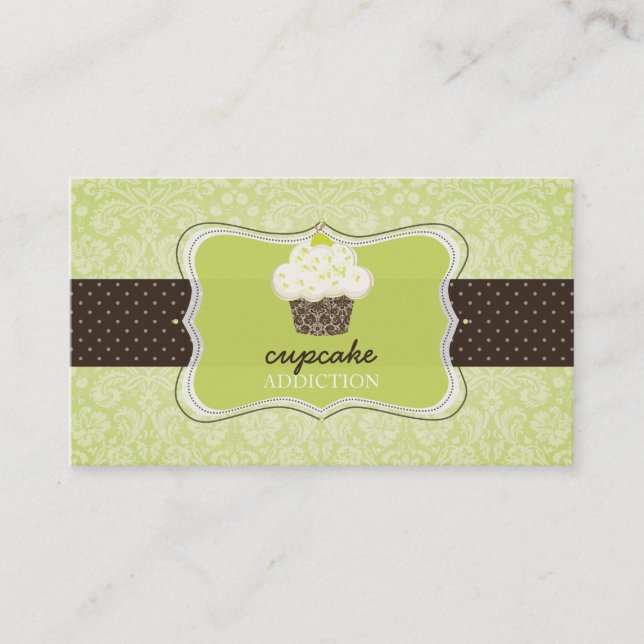 PixDezines Keylime cupcake/pâtisserie Business Card (Front)