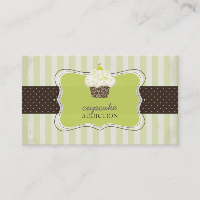 PixDezines Keylime cupcake/pâtisserie Business Card (Front)