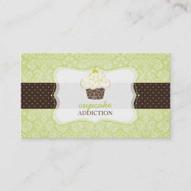 PixDezines Keylime cupcake/pâtisserie Business Card (Front)