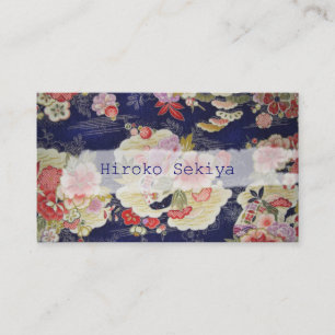 PixDezines kimono/faux chirimen/orleanders Business Card