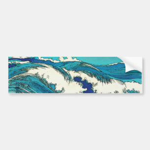 PixDezines konen uehara ocean waves, 上原 Bumper Sticker