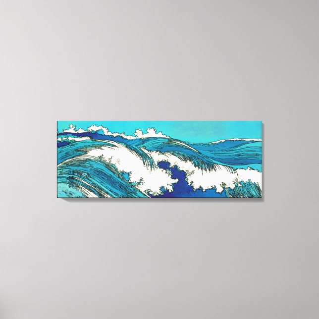 PixDezines konen uehara ocean waves, 上原 Canvas Print (Front)