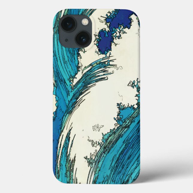 PixDezines konen uehara ocean waves, 上原 Case-Mate iPhone Case (Back)