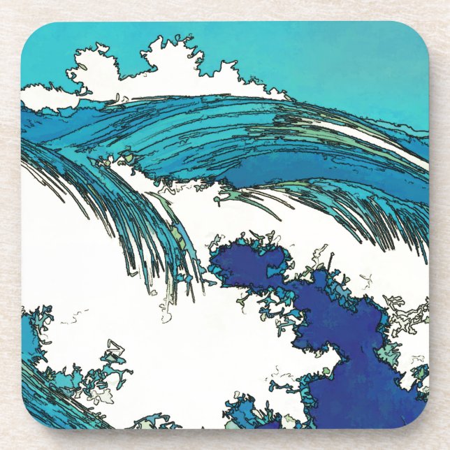 PixDezines konen uehara ocean waves, 上原 Coaster (Front)
