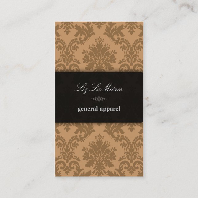 PixDezines la paloma Damask/DIY background Business Card (Front)