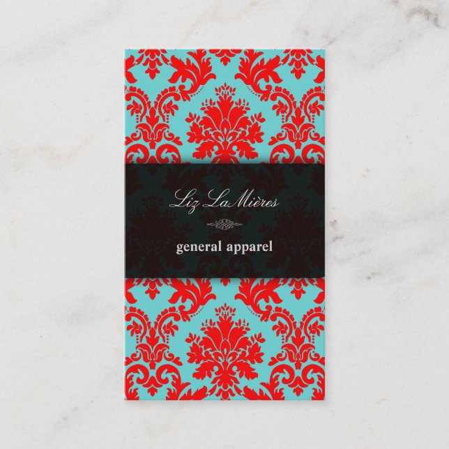 PixDezines la paloma Damask/DIY background Business Card (Front)