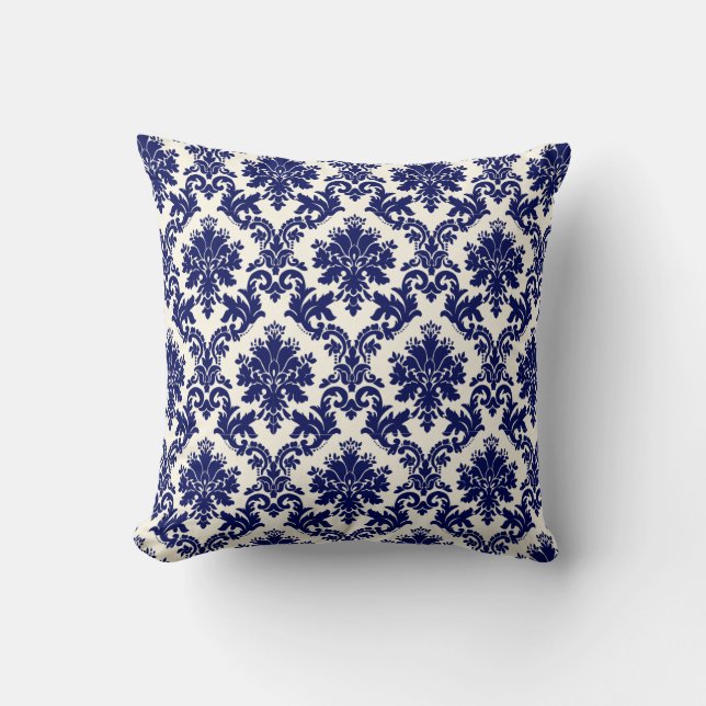 PixDezines la paloma damask/diy background Cushion (Front)
