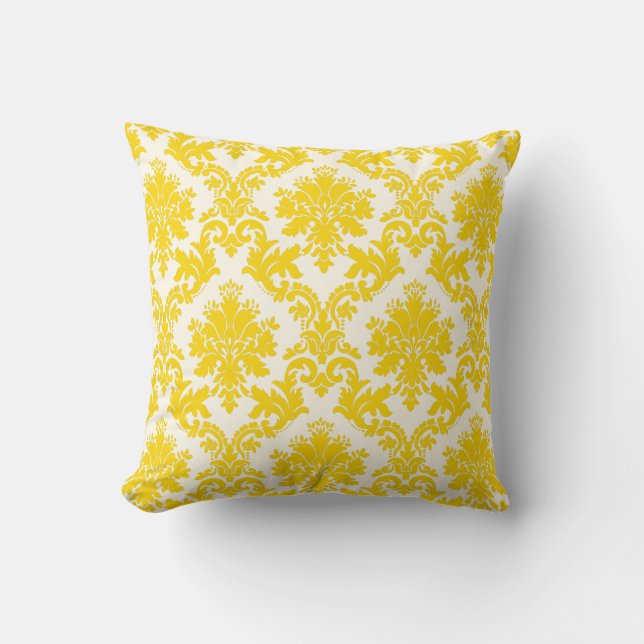 PixDezines la paloma damask/diy background Cushion (Front)