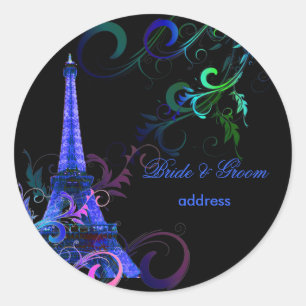 PixDezines la tour eiffel/paris Classic Round Sticker